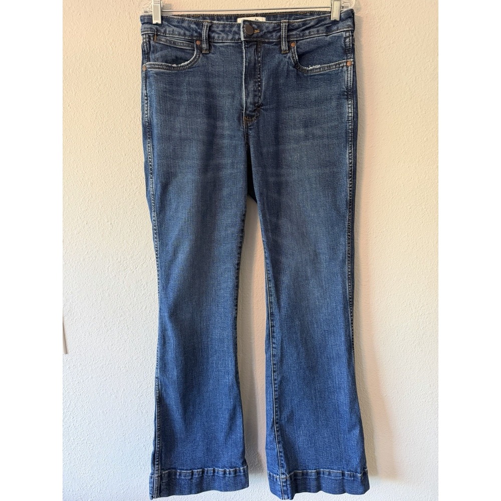 Wrangler Retro Womens Flared Denim Stretch Jeans Blue 30X32 1011MPEPS